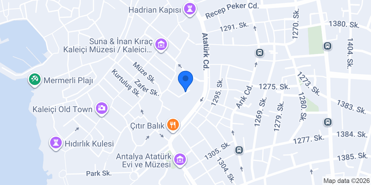 Noa’s Hotel Kaleiçi konumu