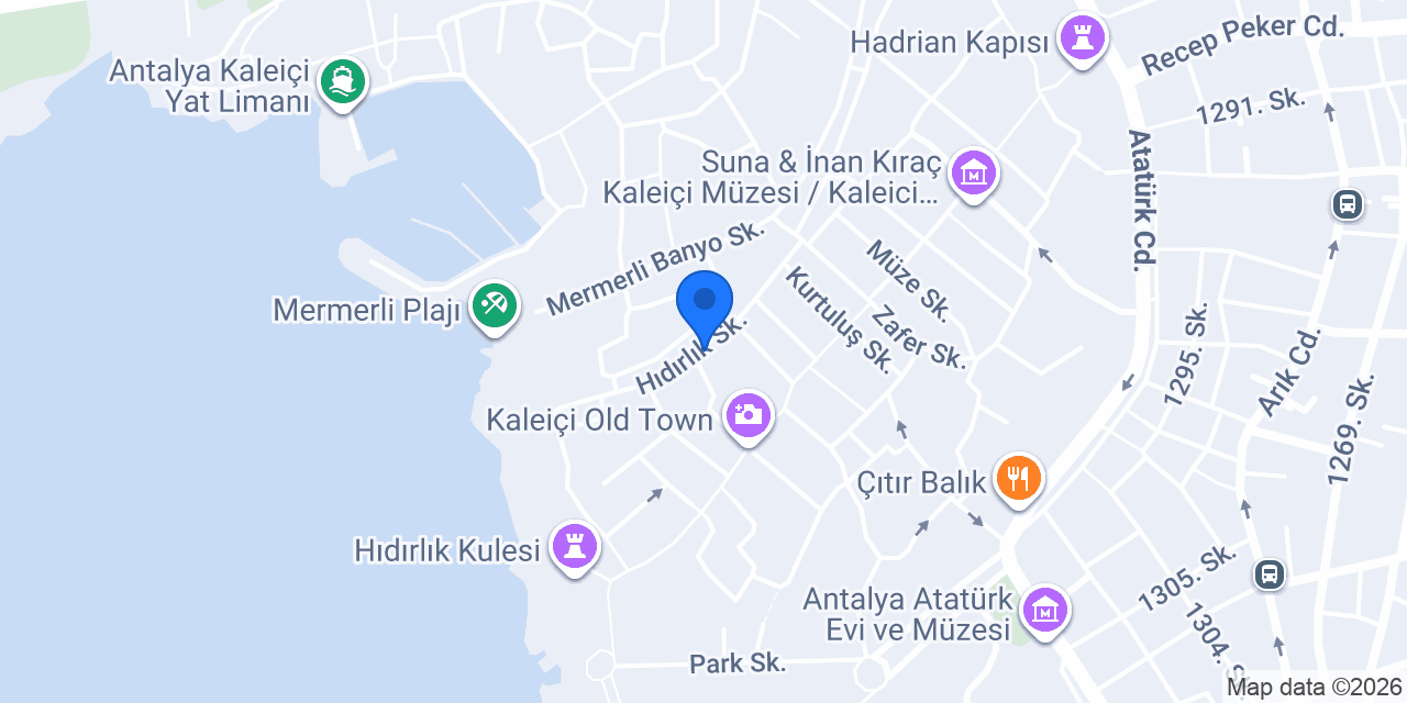 Konak Hotel Kaleiçi konumu