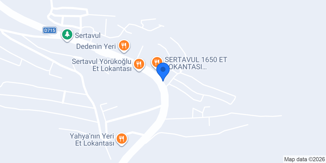 SERTAVUL ÇAKIRKEYFF ET BALIK RESTAURANT konumu