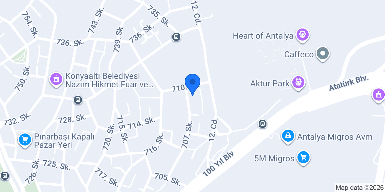 Özel Alya Kız Öğrenci Yurdu konumu