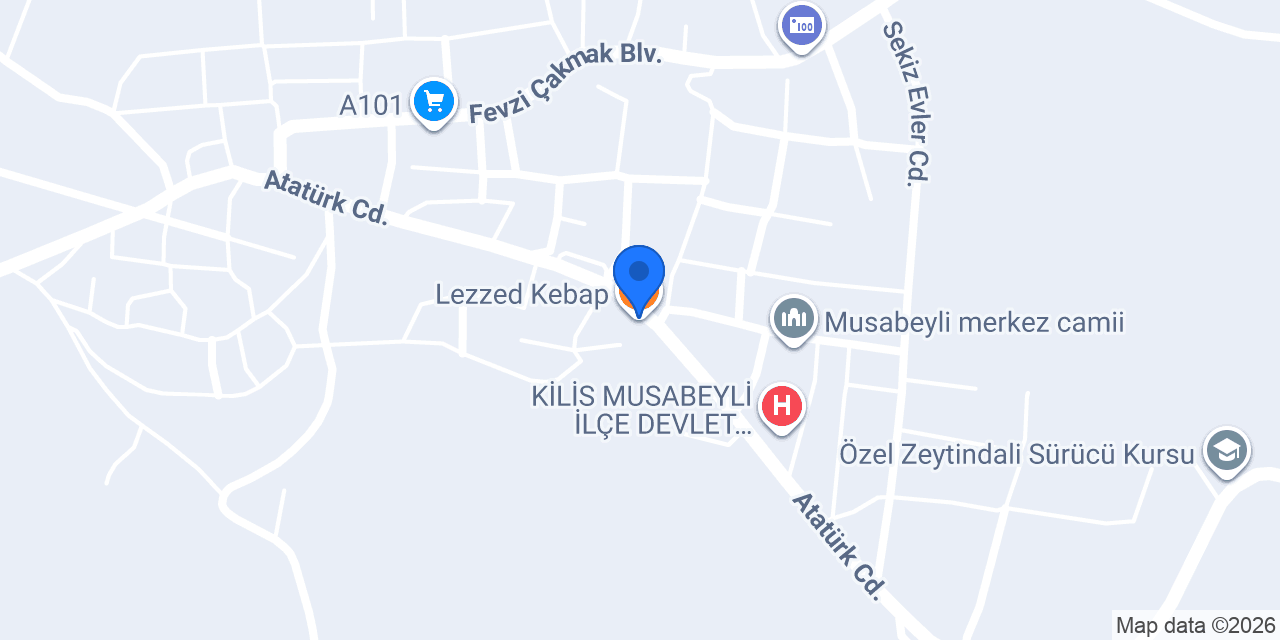 Lezzed Kebap konumu