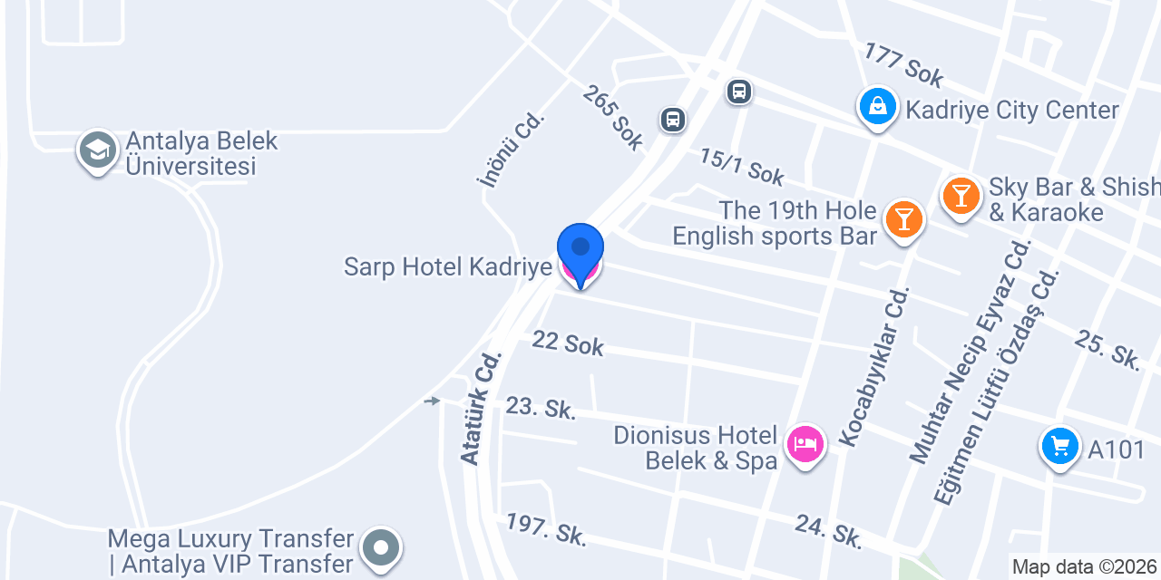Sarp Hotel Kadriye konumu
