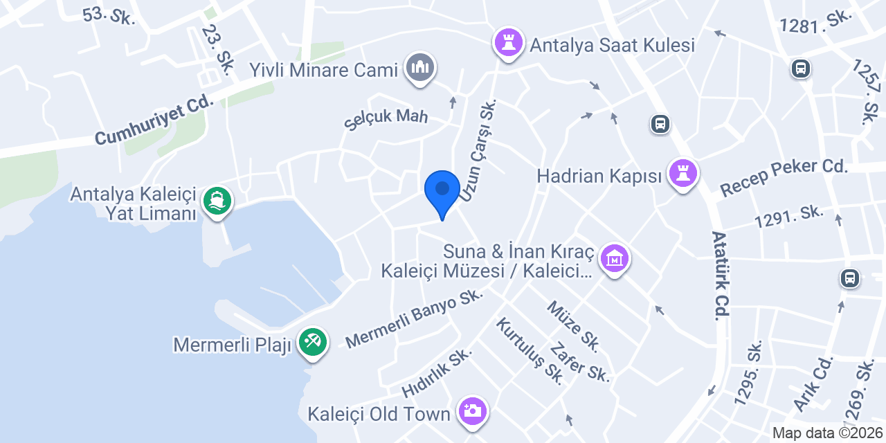 Mavi Avlu - Old Town Apartments konumu