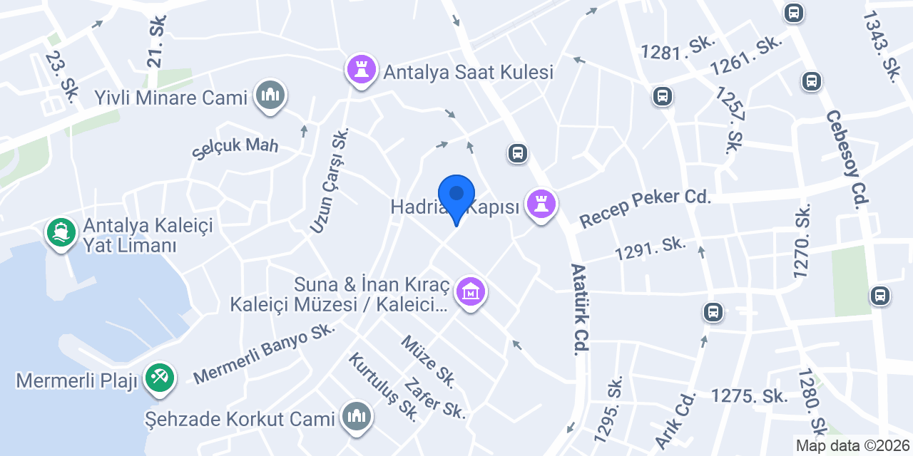 Kaleiçi Ozkavak Restaurant konumu