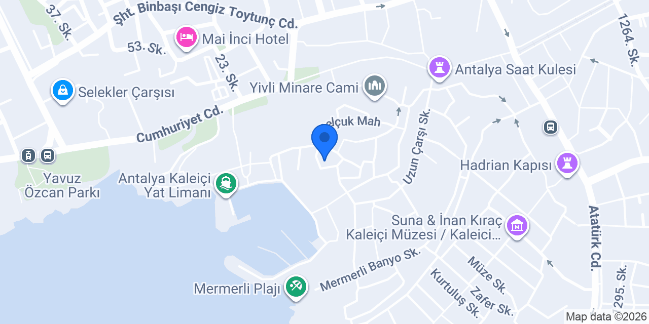 Tekeli Konakları Butik Otel konumu