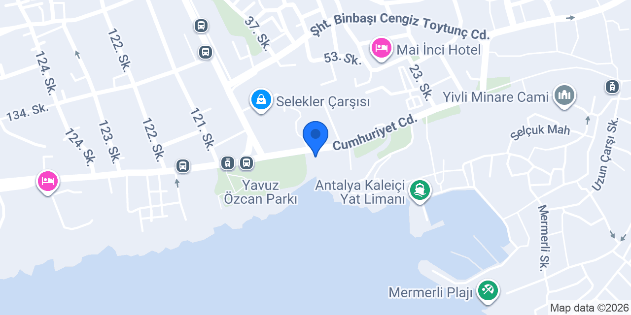 Şekerbank Akdeniz Şubesi konumu