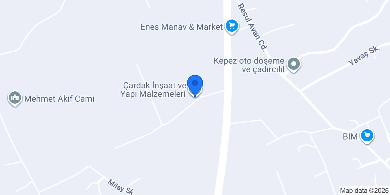 Çardak İnşaat ve Yapı Malzemeleri konumu