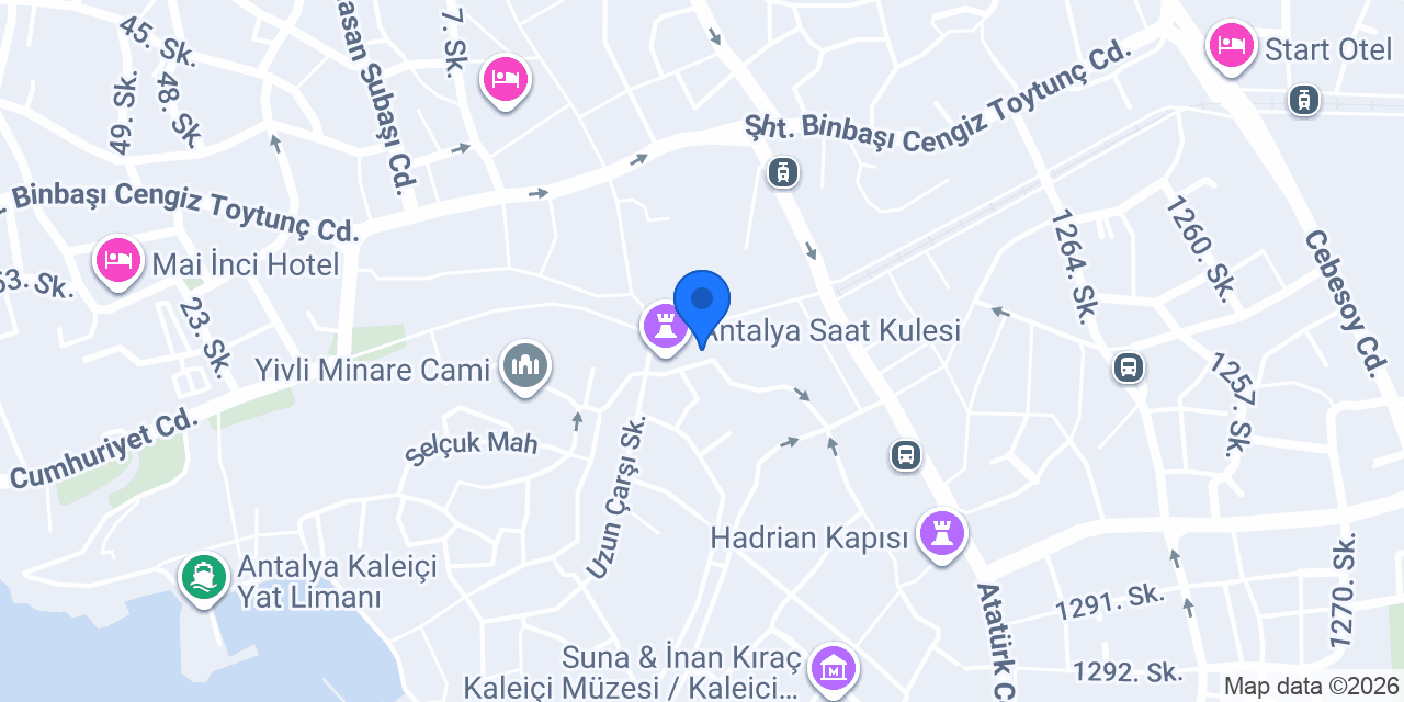 Antalya Mutlu Hamam Masaj Spa Salonu konumu