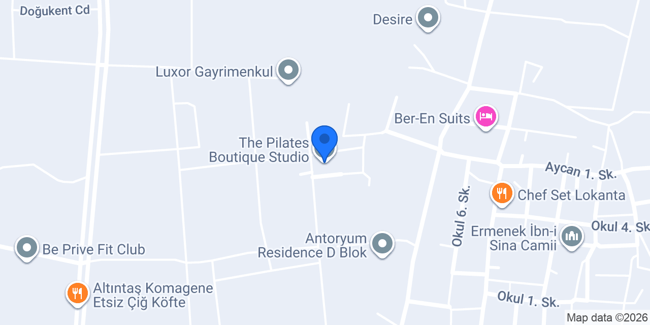 The pilates boutique studıo konumu