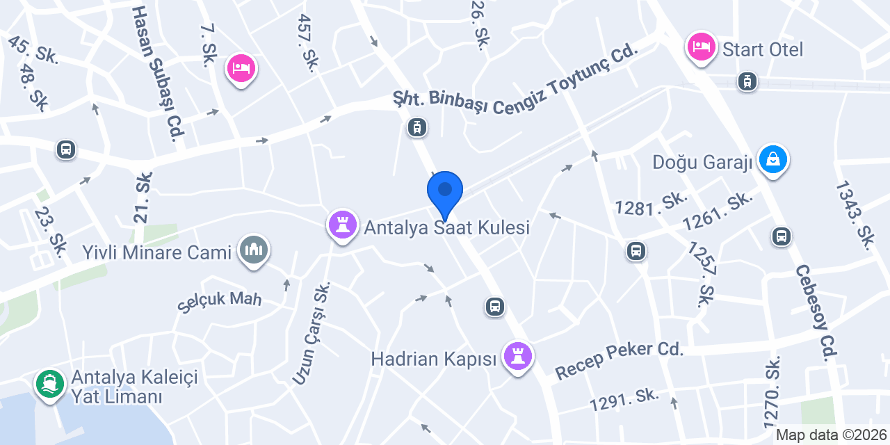 Antalya Dönerciler Çarşısı konumu