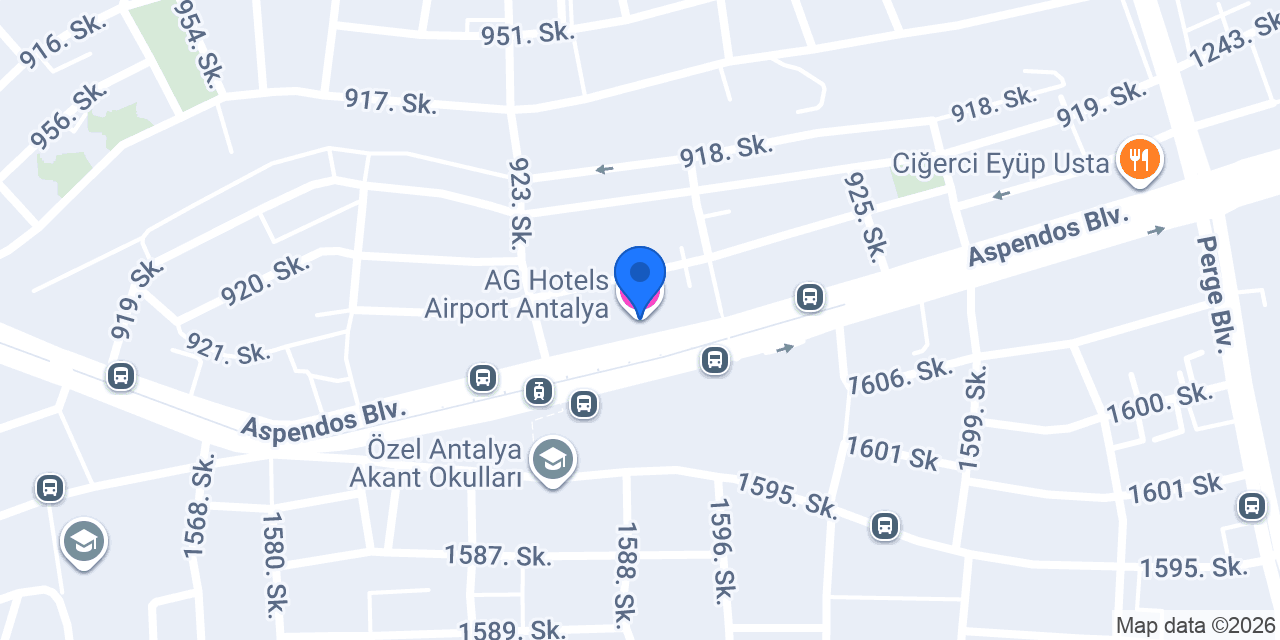AG Hotels Airport Antalya konumu