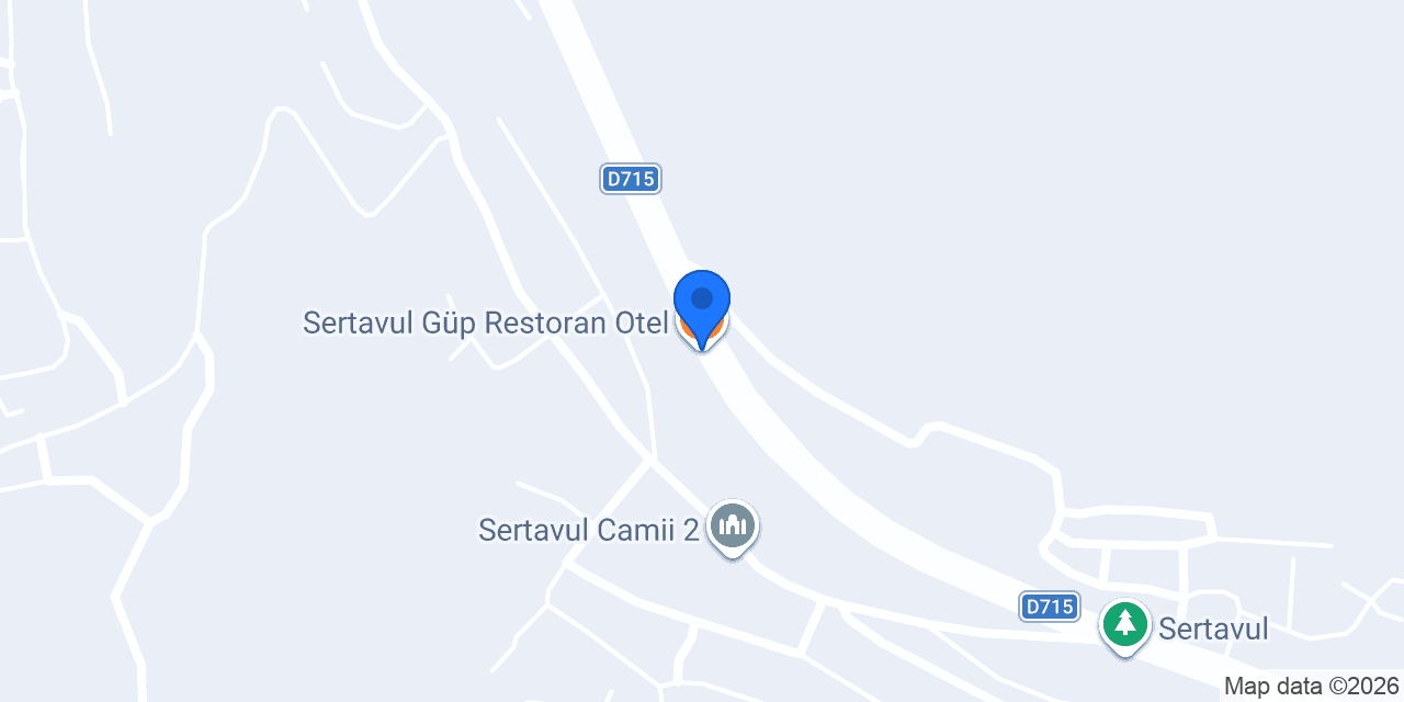 Sertavul Güp Restoran Otel konumu