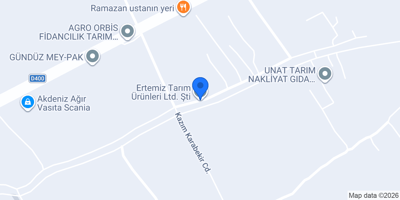 Ertemiz Tarım Ürünleri Ltd. Şti. konumu
