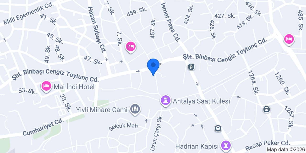 Topçu Kebap konumu