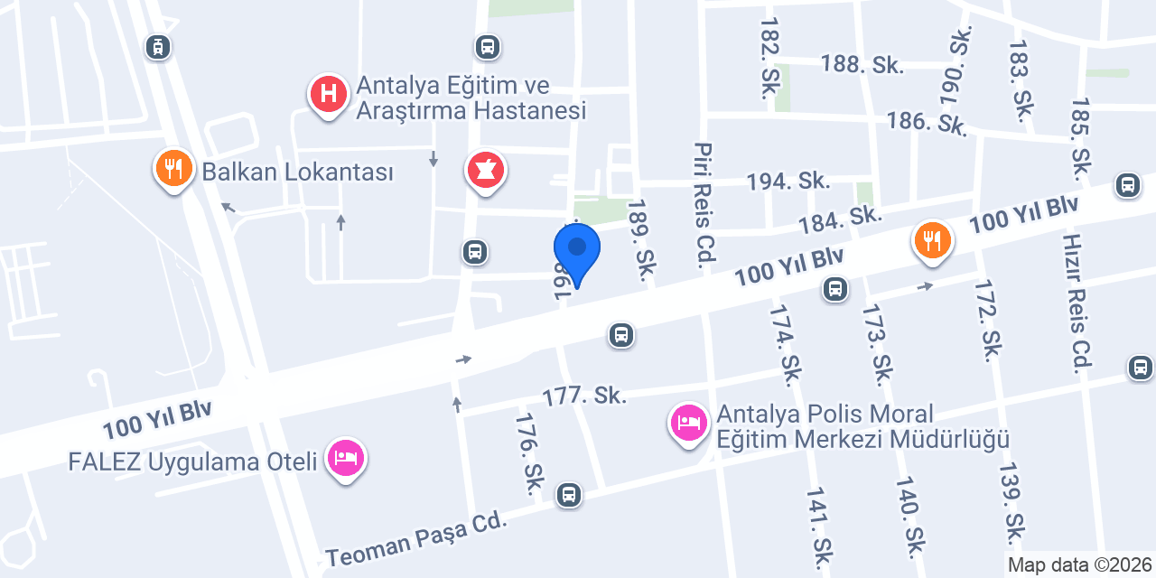 Antalya Sağlık Kabini konumu