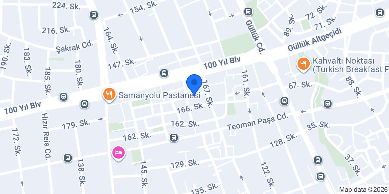 100 Yıl Taksi konumu