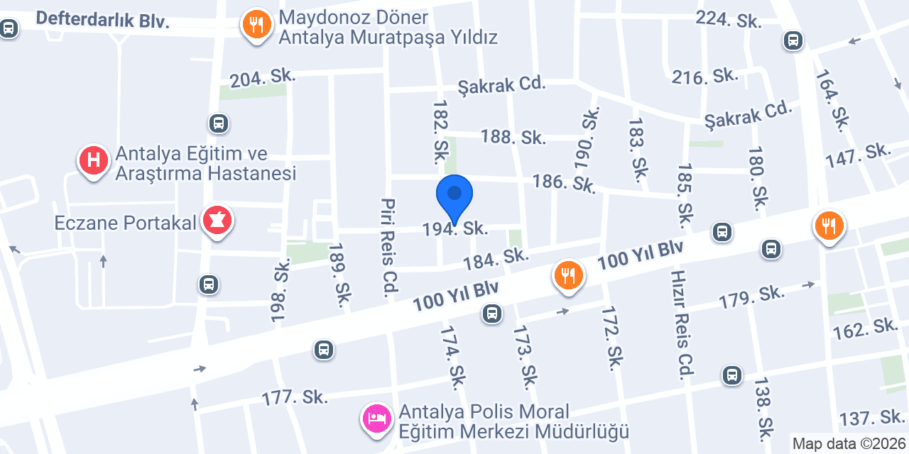 Antalya Kartuş San. Tic. Ltd. Şti. konumu