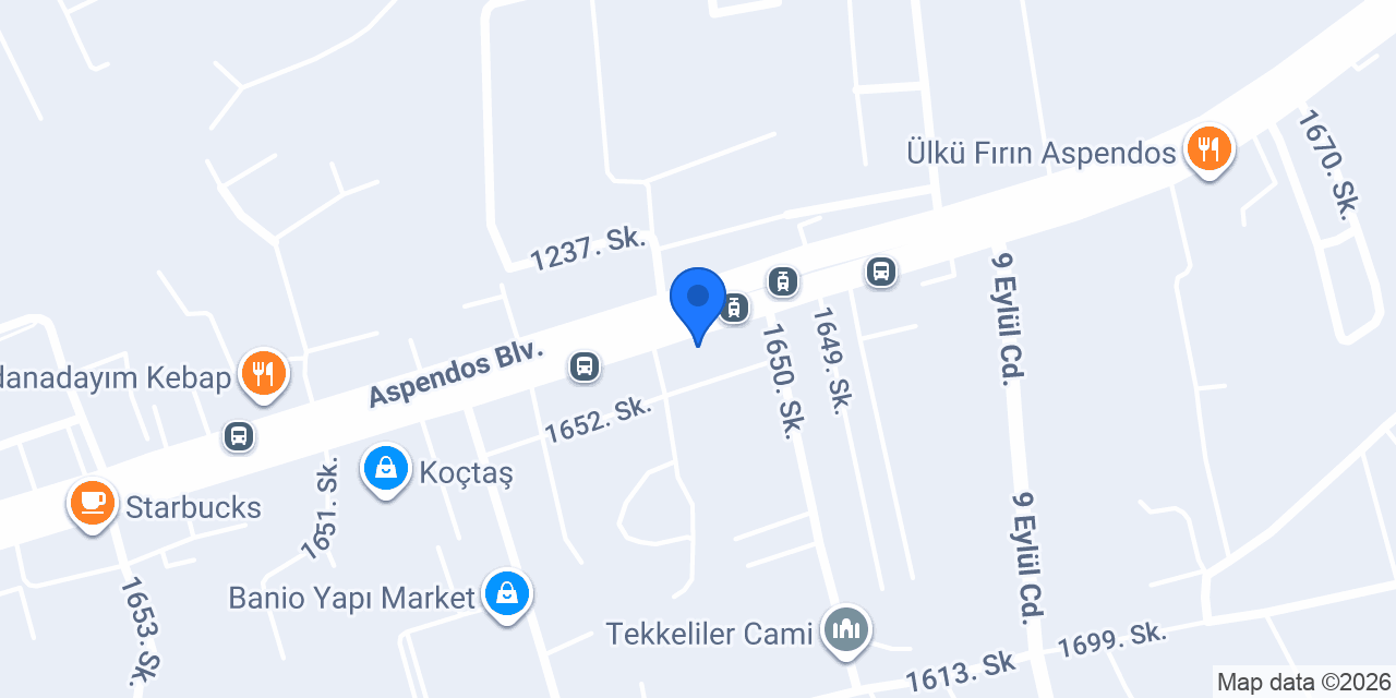 Antalya LAZZONI Mobilya konumu
