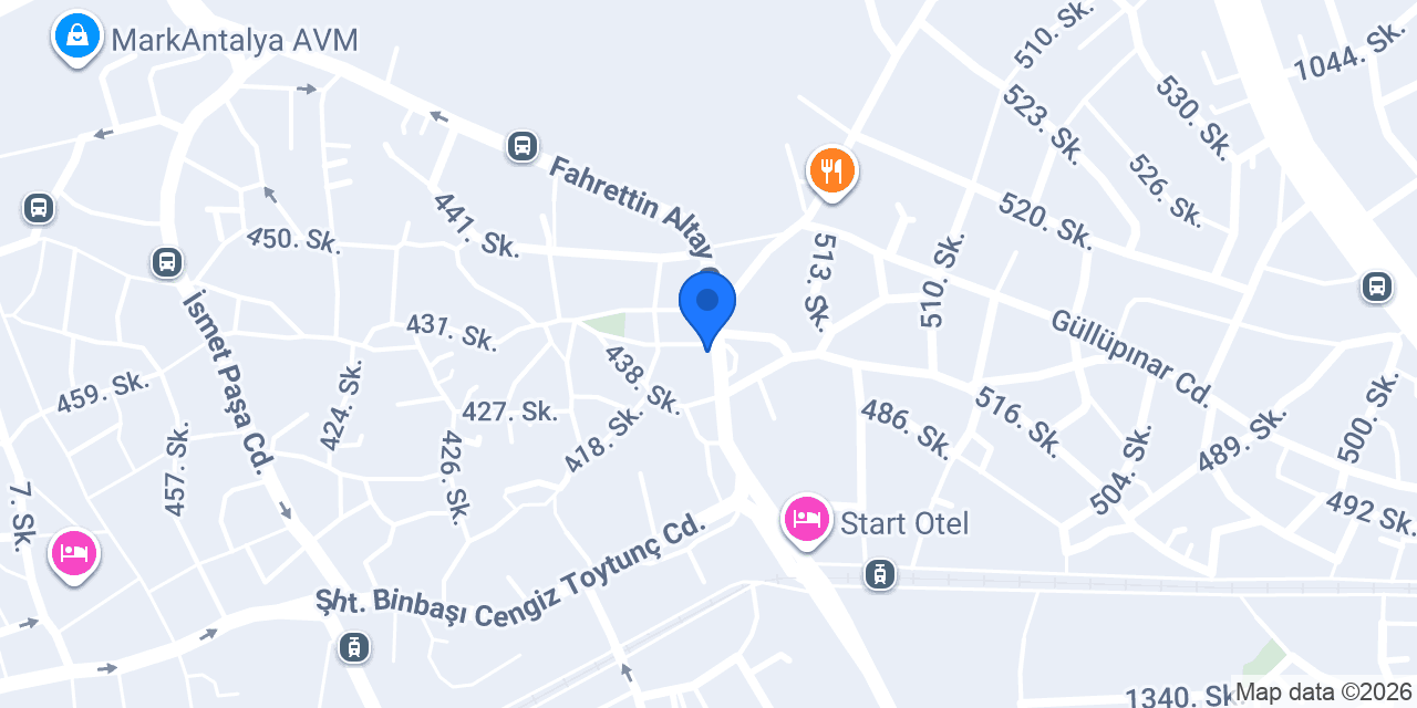 Kelebek Kurs Merkezi konumu