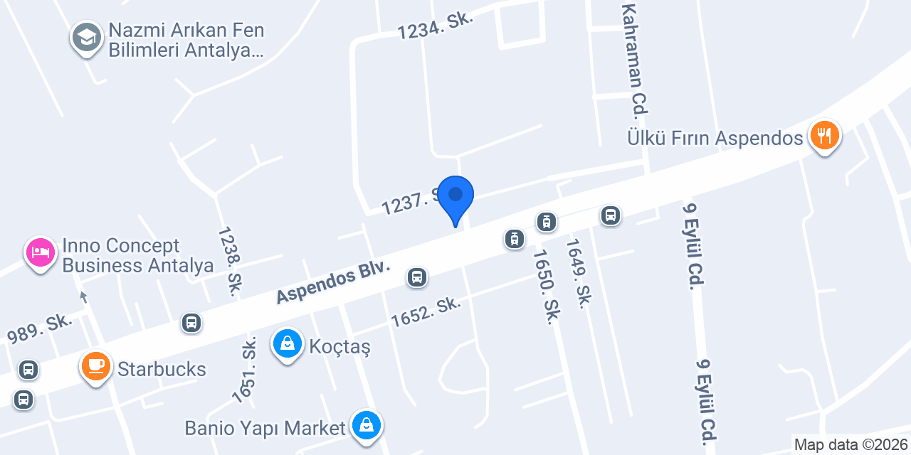 Antalya Taş Karo konumu
