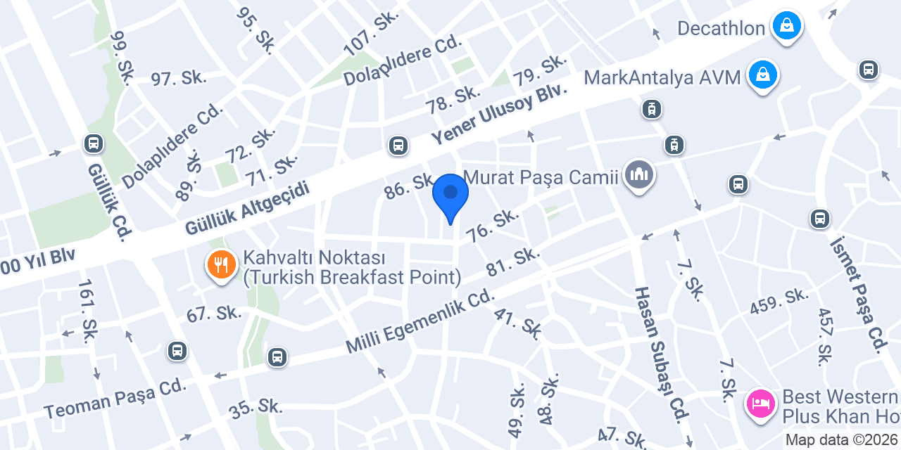 Kriti Hotel Antalya konumu