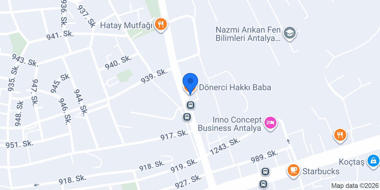 Dönerci Hakkı Baba konumu