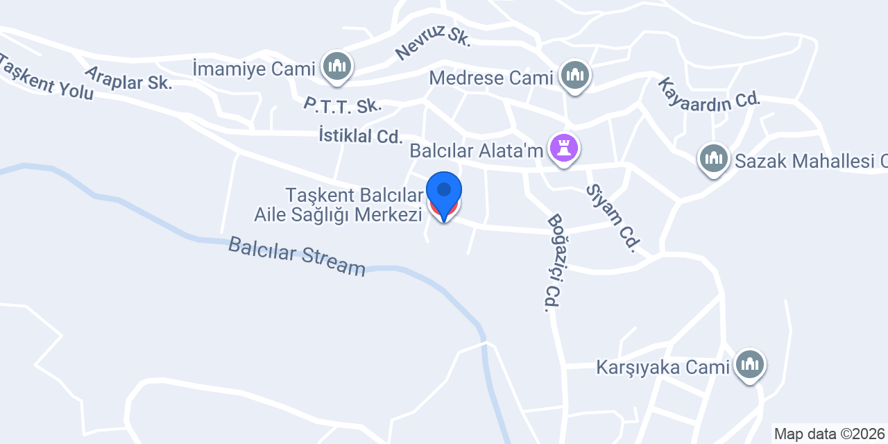 Taşkent Balcılar Aile Sağlığı Merkezi konumu