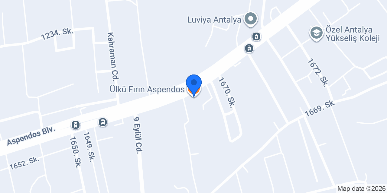 Ülkü Fırın Aspendos konumu