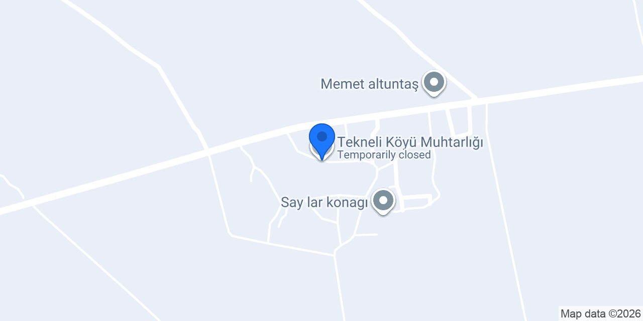 Tekneli Köyü Muhtarlığı konumu