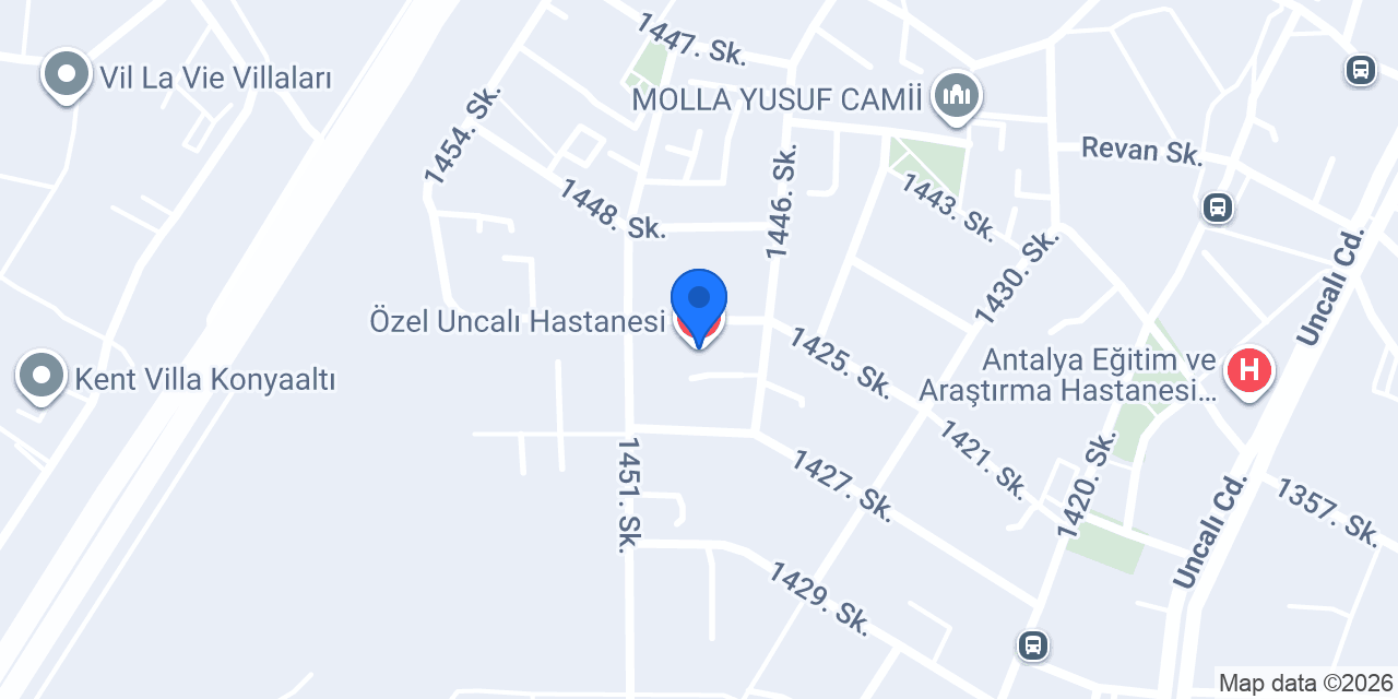 Özel Uncalı Hastanesi konumu