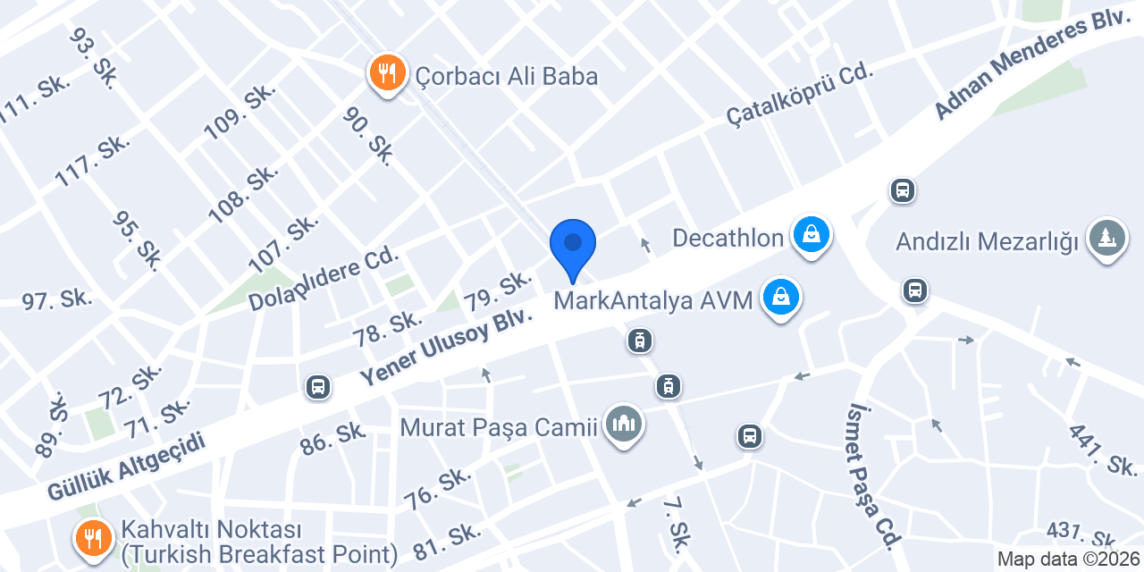 Antalya Masaj Salonu - Center Spa konumu