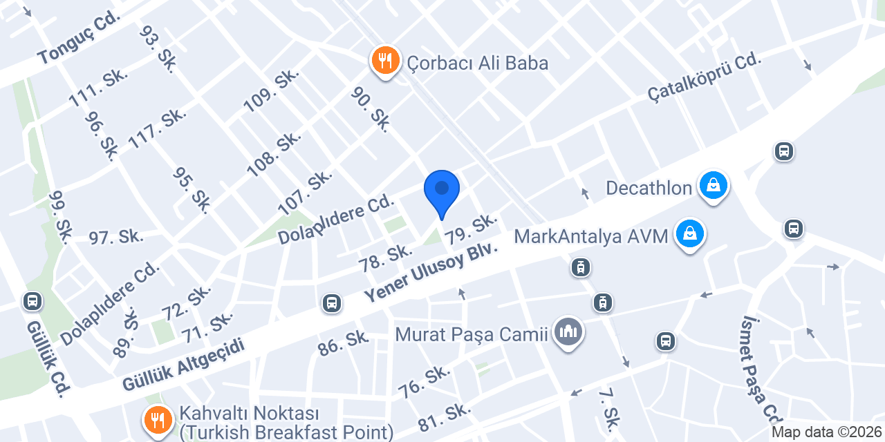 Antalya Mavi ay elektrik konumu