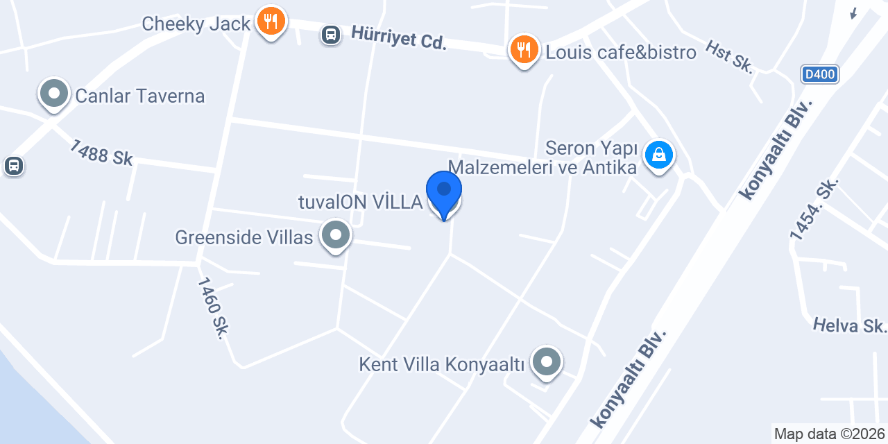 tuvalON VİLLA konumu