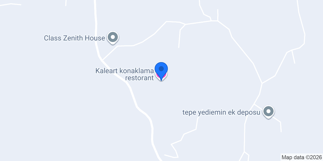 Kaleart konaklama restorant konumu