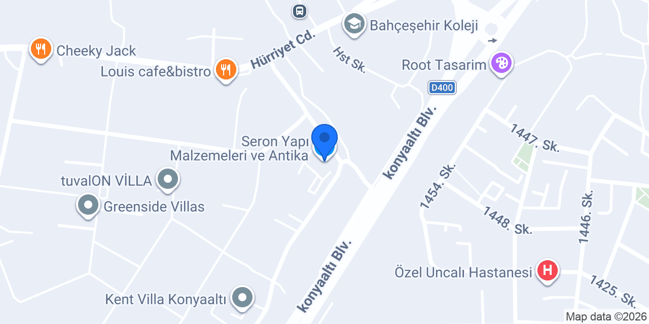Seron Yapı Malzemeleri ve Antika konumu