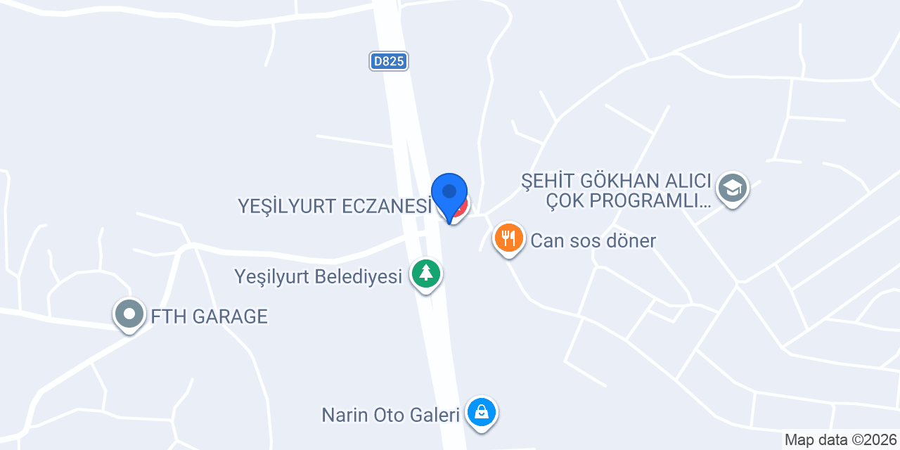 Ptt-yeşilyurt Şubesi konumu