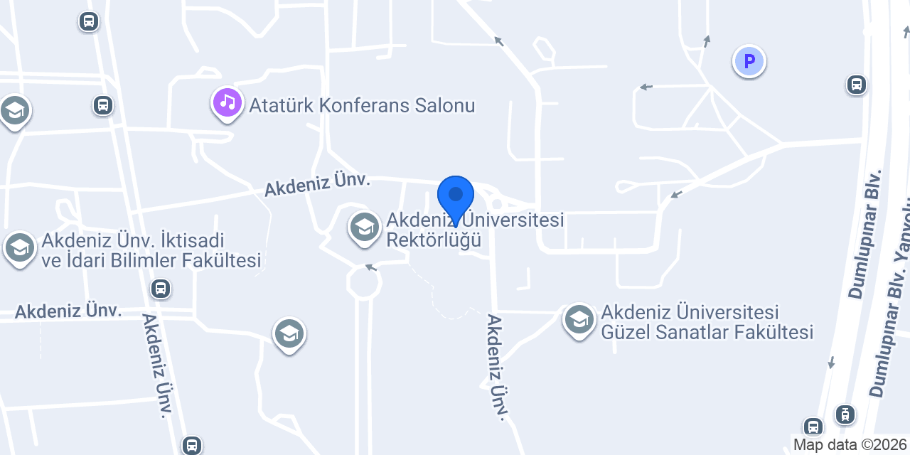 Akdeniz Üniversitesi Merkez Kütüphane konumu