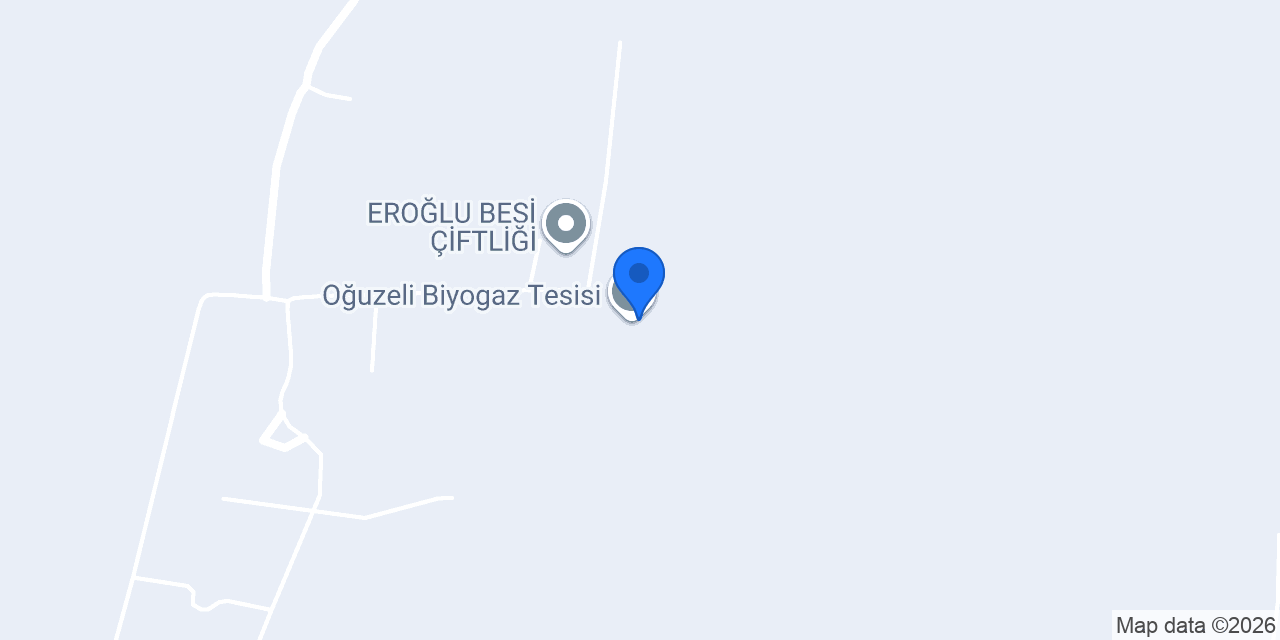 Oğuzeli Biyogaz Tesisi konumu
