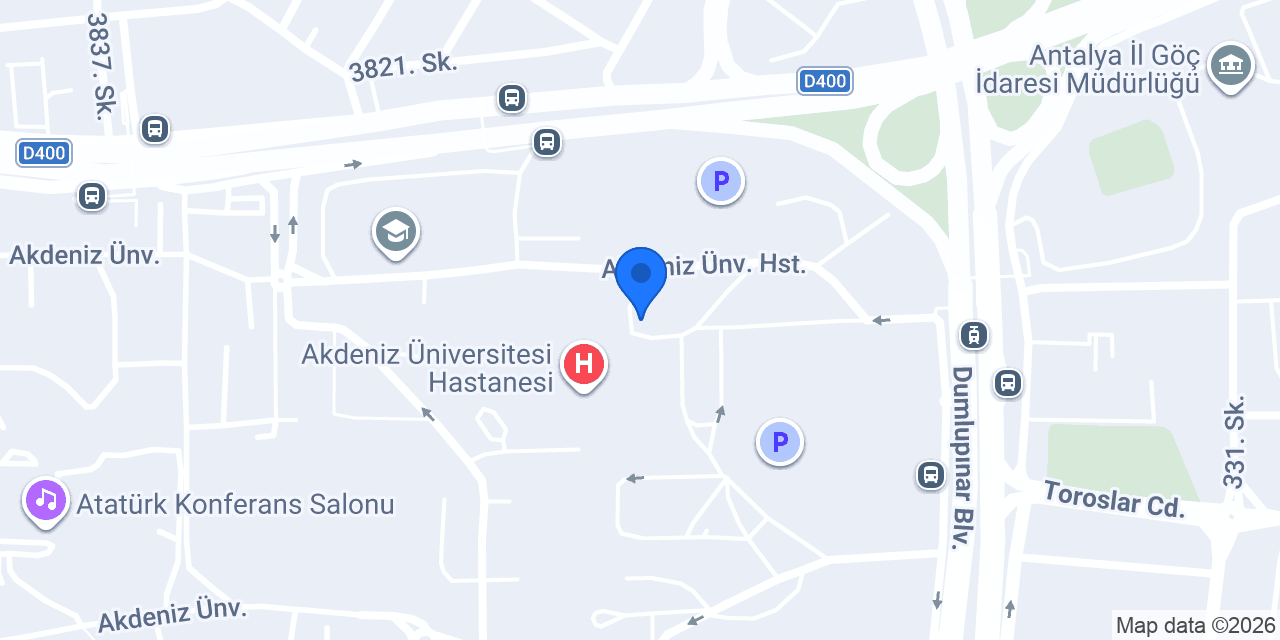 TEB Akdeniz Üniversitesi Tıp Fakültesi Şubesi konumu
