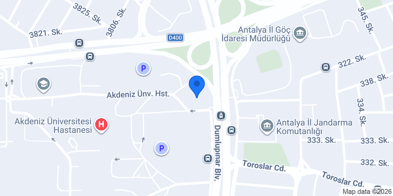 Akdeniz Üniversitesi amatem konumu