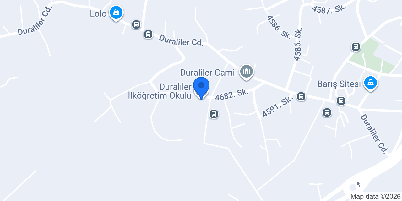 Duraliler İlköğretim Okulu konumu