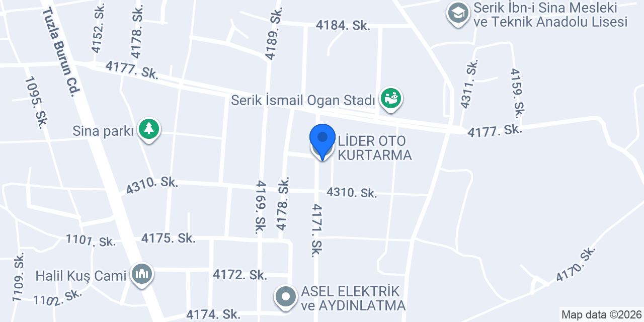 LİDER OTO KURTARMA konumu