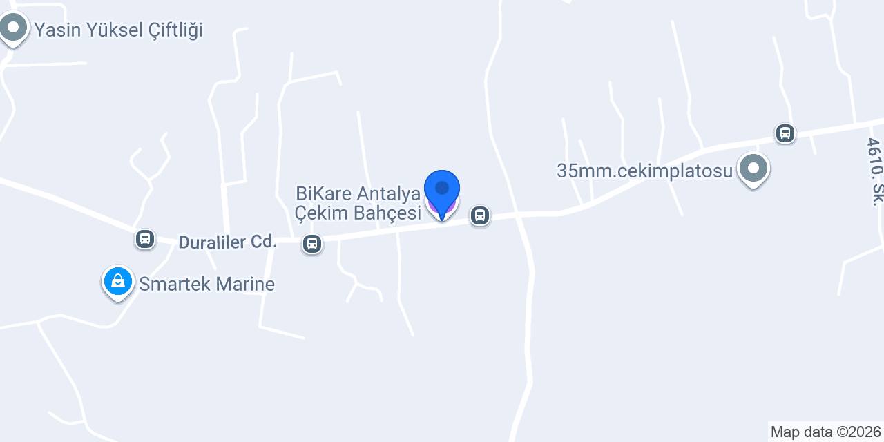 BiKare Antalya Çekim Bahçesi konumu