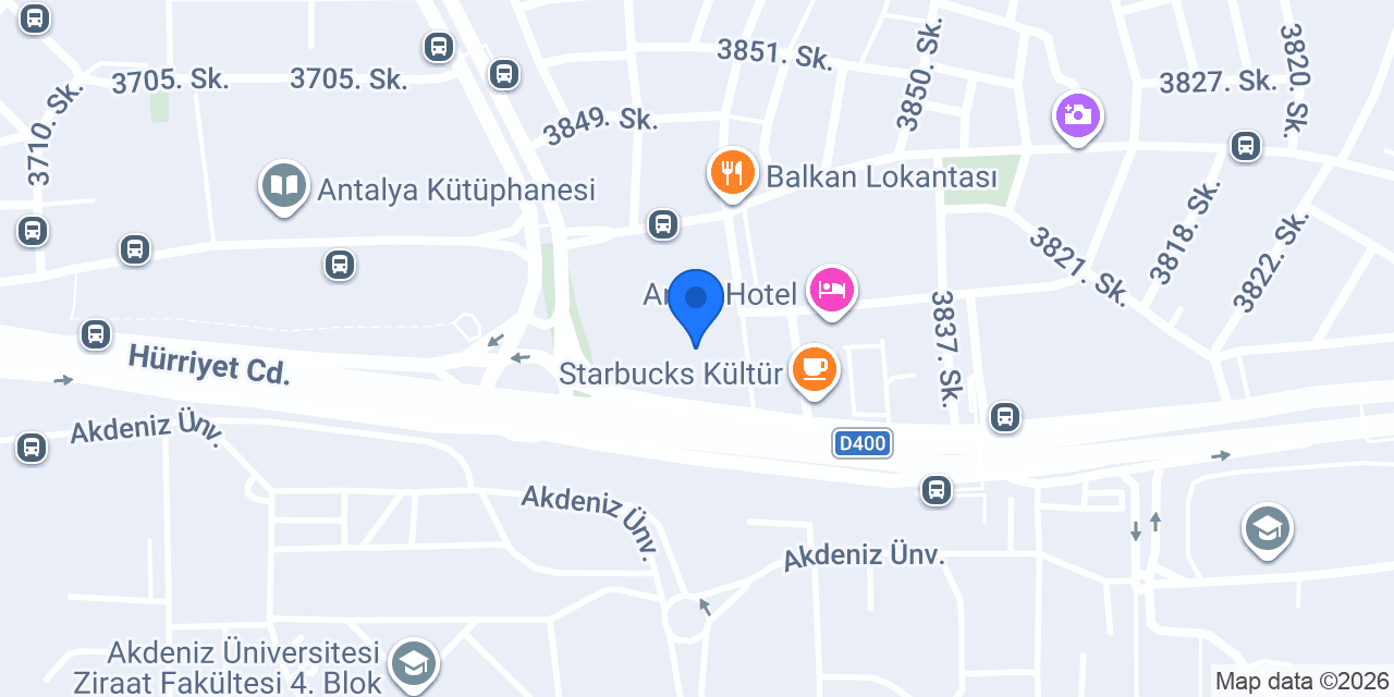 Merkez Bankası-Antalya Şubesi konumu
