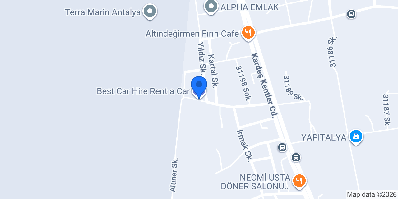 Best Car Hire Rent a Car konumu