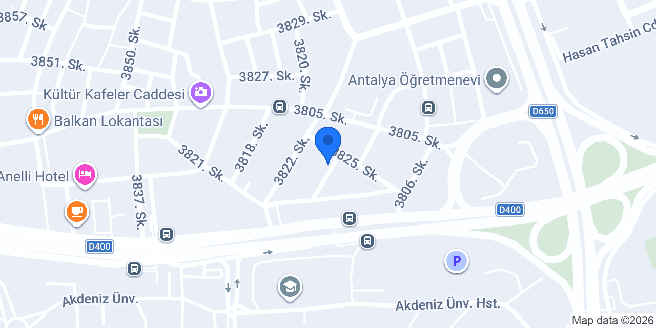 Akça Apart Otel konumu
