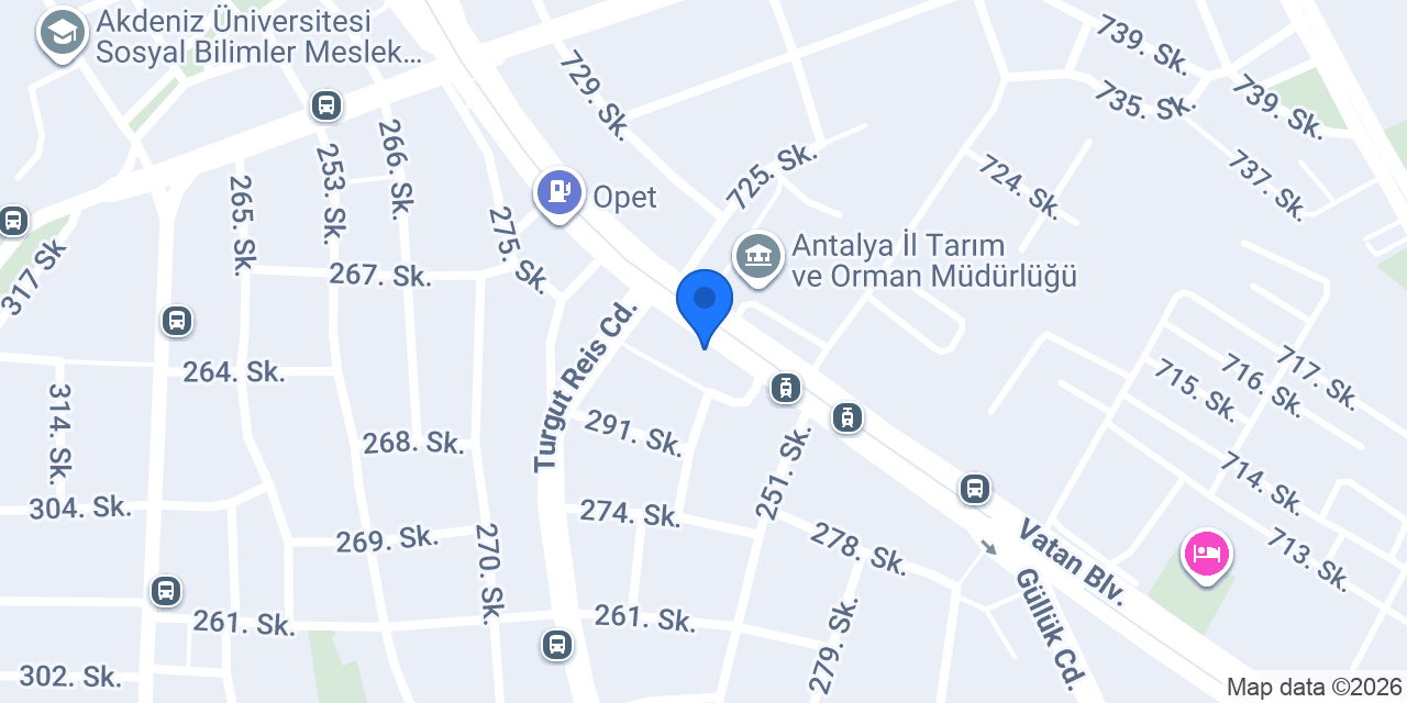 Muratpaşa İlçe Emniyet Müdürlüğü konumu