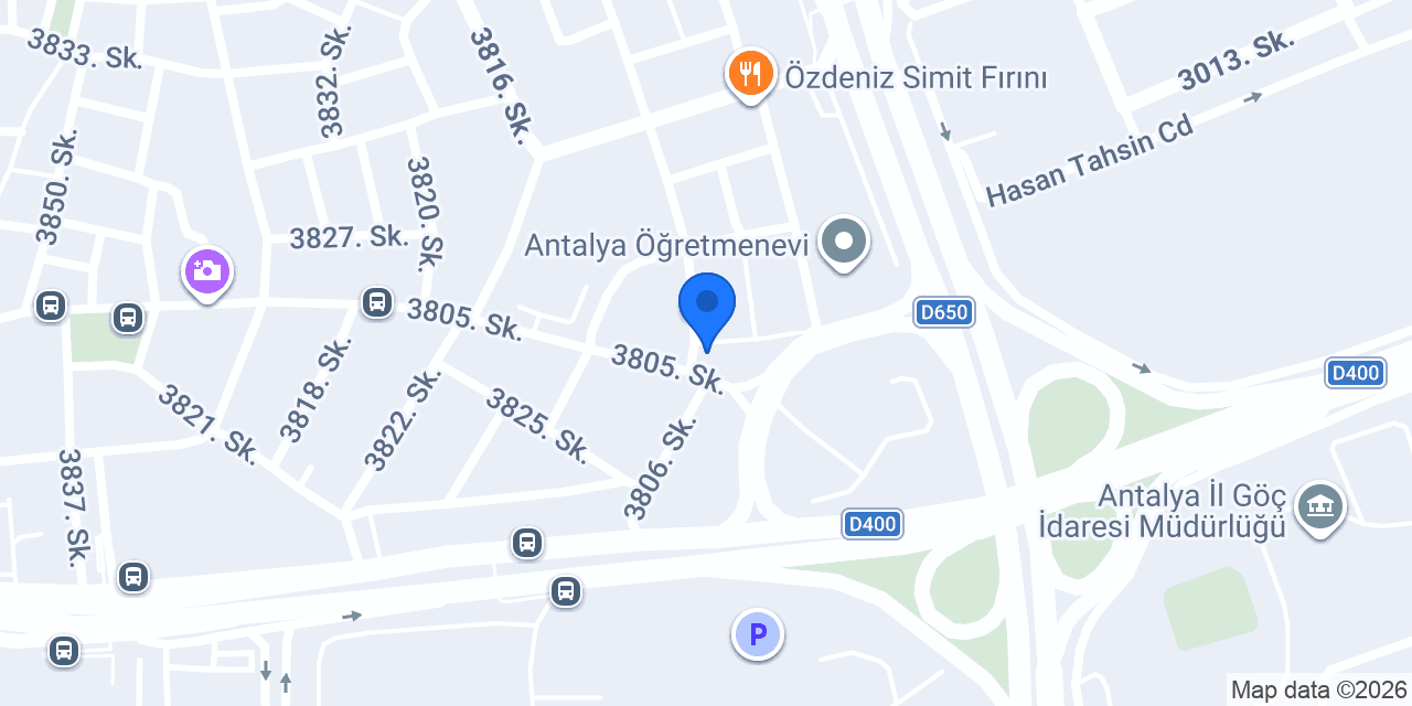 Öğretmen Evi Taksi konumu