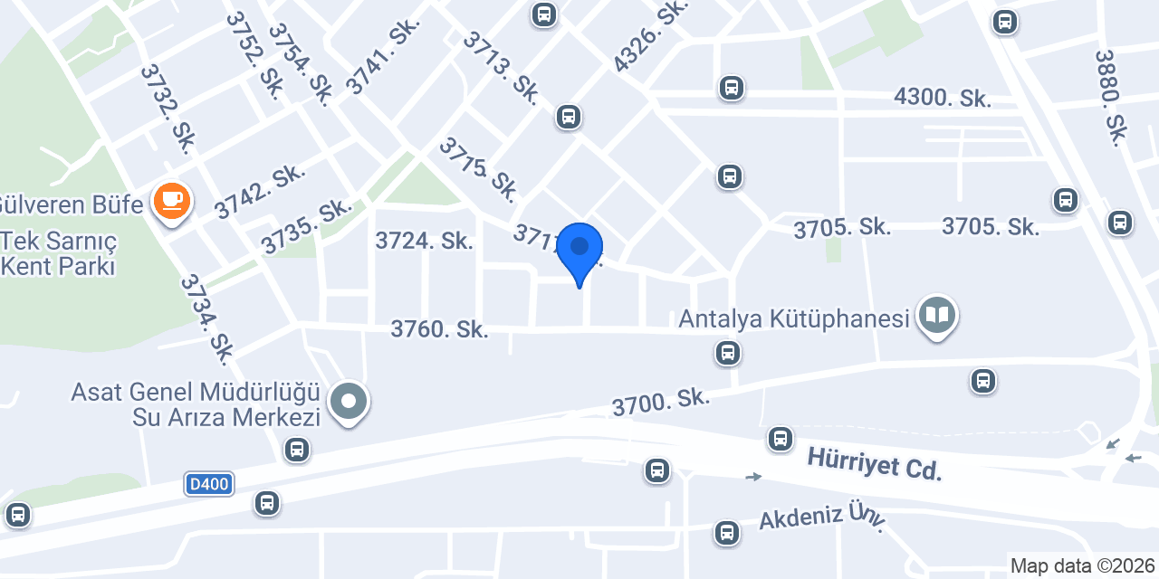 Antalya Böcek ve Haşere İlaçlama konumu