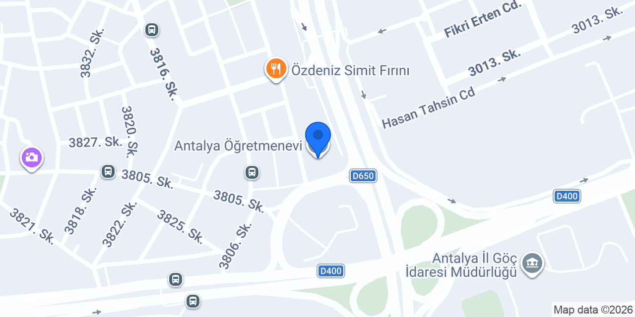 Antalya Öğretmenevi konumu